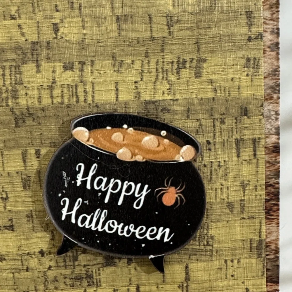 FAUX HALLOWEEN WITCH & BLK CAT  Handbook Decorative Box